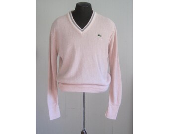 Pink Lacoste Sweater - Etsy