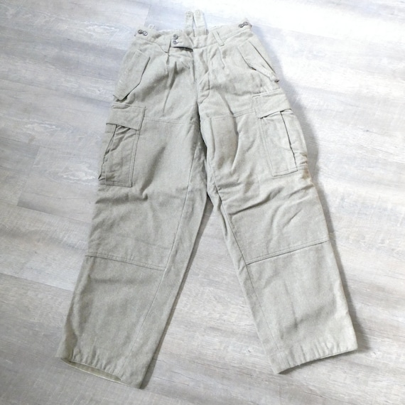 Vintage German Military Wool Cargo Pants - 28 Waist - Etsy