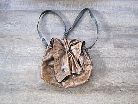 Carlos Falchi 1980s Vintage Purse / Snakeskin or Reptile and