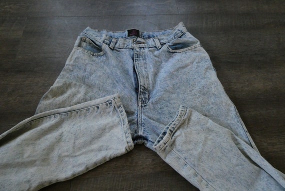 Vintage Sasson Acid Wash Jeans / 1980s 1990s High… - image 4