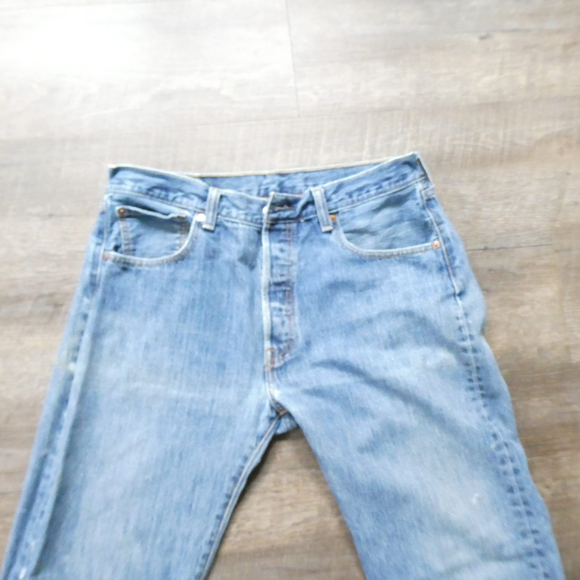Vintage Levi's 501 Jeans: '90s Distressed Denim, Button Fly 34 X