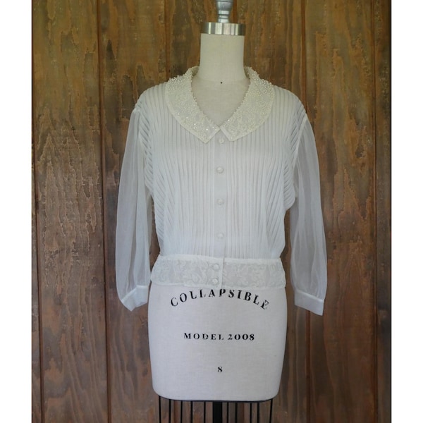 50s two arrows beaded rosanna wool top