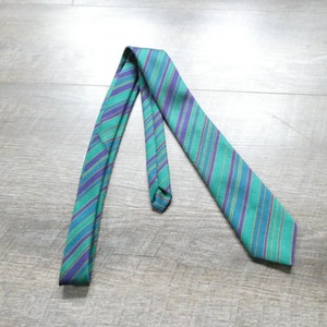 Vintage &#39;60s Ernst Necktie: Diagonal Stripe Wool Blend Tie