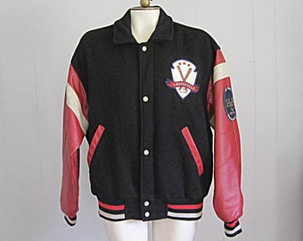 Vintage 90s Embroidered Louisville Slugger Cooper Collection Varsity Jacket  L