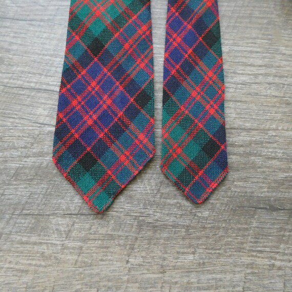 Vintage Hand Woven Scottish Macdonald Plaid Wool … - image 4