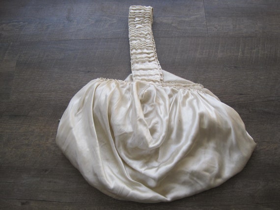 Antique Silk Flower Girl Bag / Edwardian or 1920s… - image 3