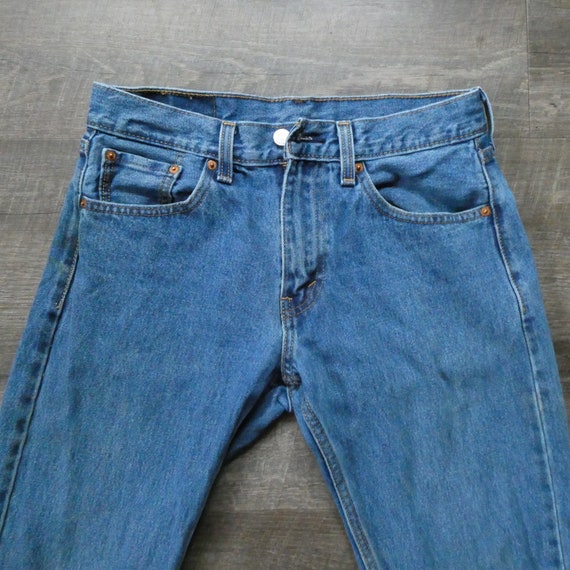 Levi's 505 hot Distressed Denim Jeans / Levis Vintage 31 x 30 Tag Naturally Worn Faded Feathered Jeans 30 x 28 Actual