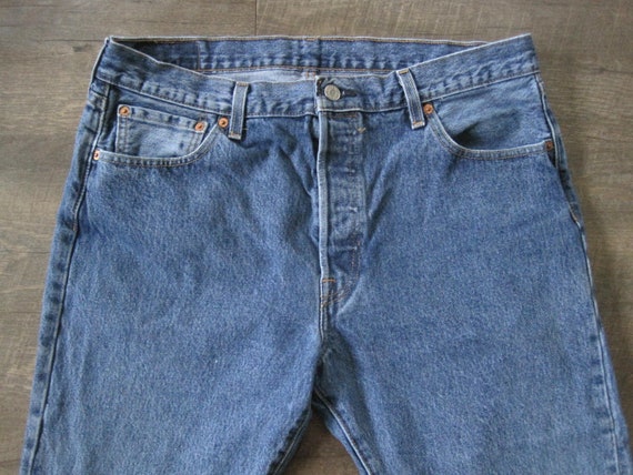 Vintage Levi's Button Fly Jeans / Levis 501 Distr… - image 4