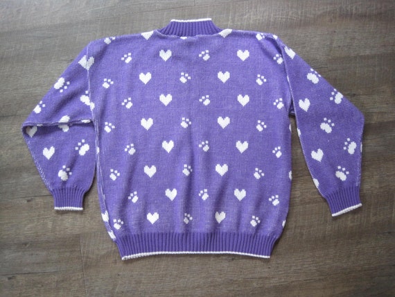 1980s Vintage Crazy Cat Lady Sweater / '80s '90s … - image 3