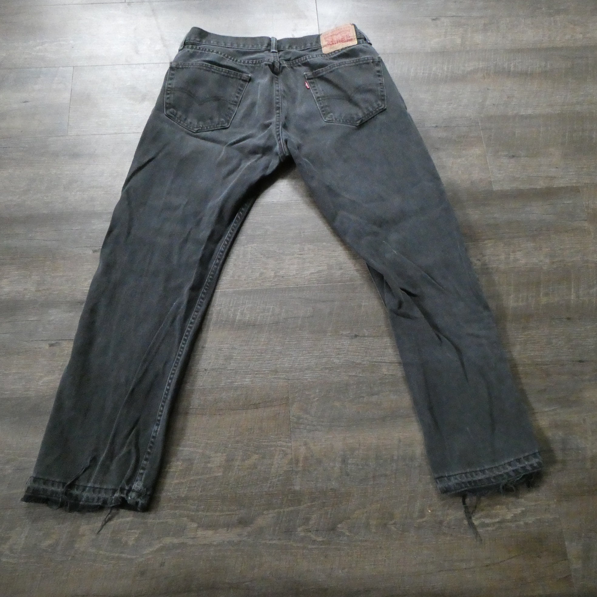 Vintage 90s Levi's 505 Jeans: Black Distressed Denim (34x30) - Etsy