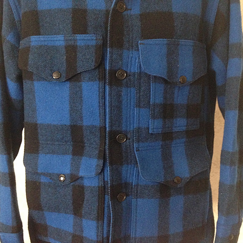 Vintage Filson Buffalo Plaid Mackinaw Cruiser Jacket / Black Etsy