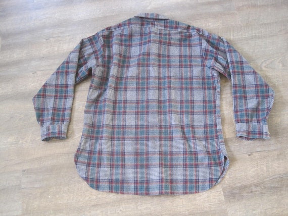 Vintage Pendleton Wool Shirt / Pendleton Plaid Fl… - image 7