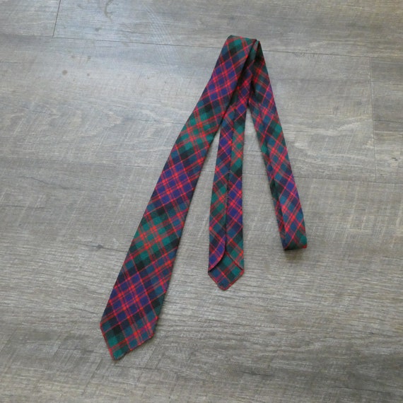 Vintage Hand Woven Scottish Macdonald Plaid Wool … - image 3