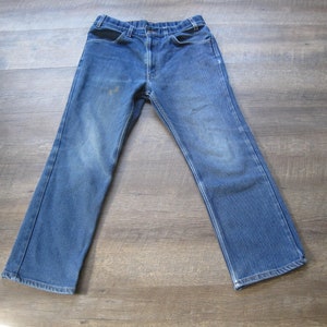 Vintage Levi&#39;s Brown Tab 32 x 28 Jeans / 1970s Vintage Levis High Waist Action Jeans