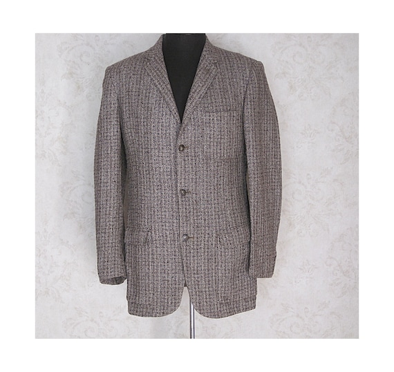 1950s Vintage Tweed Sport Coat / Men's '50s Three… - image 1