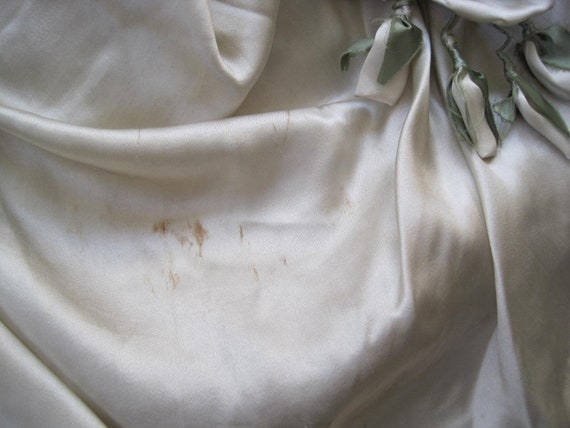 Antique Silk Flower Girl Bag / Edwardian or 1920s… - image 10