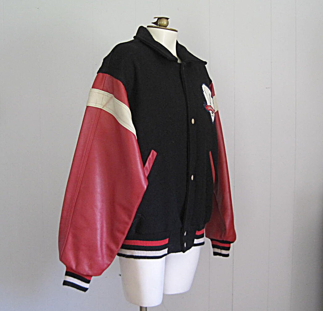 Vintage 1990s Louisville Slugger Baseball Leather Varsity Jacket / Emb –  LOST BOYS VINTAGE