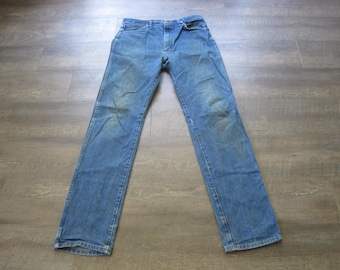 Vintage Wrangler Denim Jeans: 1980s High Waisted Straight Leg (33x36)