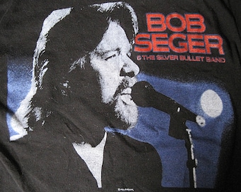 Vintage Bob Seger Tour T Shirt / 1986 Bob Seger and the Silver Bullet Band American Tour Tee / Vintage Classic Rock Concert Merch Shirt