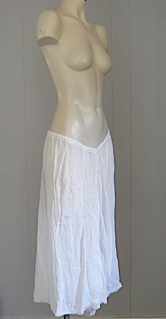 Antique Edwardian Split Leg Bloomers / White Cott… - image 5