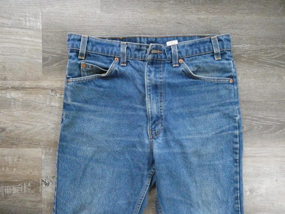 Vintage Levi's 517 Jeans: Orange Tab Boot Cut Den… - image 2