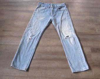 Womens Vintage 90s Levis Levi 501 Blue 
