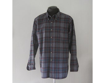 Vintage Pendleton Wool Plaid Shirt: Country Traditionals Button Down, XL