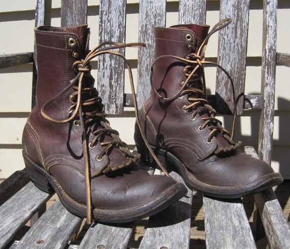 Drew's Boots Men's Leather Work Packer Logger Boots /… - Gem