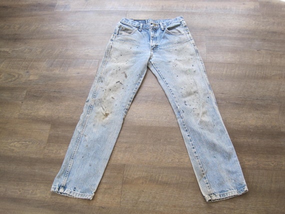 Wrangler Jeans 29 x 30 / Distressed Denim High Waist - Etsy