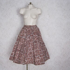 1950s Full Cotton Circle Skirt / Vintage Hawaiian Tiki Skirt image 5