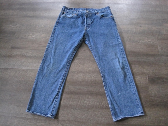 Vintage Levi's Button Fly Jeans / Levis 501 Distr… - image 1