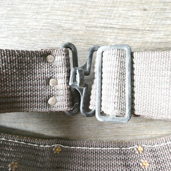Vintage Tool Belt 9 Pocket Suede Leather Farm Bel… - image 5