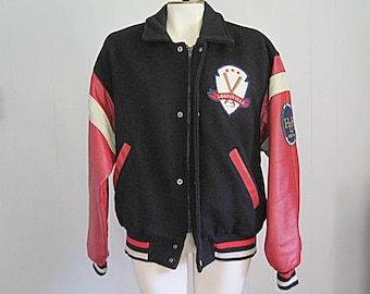 Vintage 90's Louisville Slugger Wool/leather Varsity Jacket - Etsy
