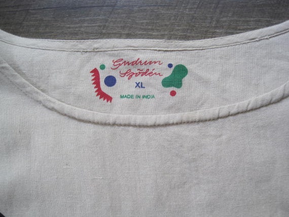 Gudrun Sjoden Tunic Dress / Y2K Cotton Linen Abst… - image 7