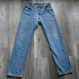 Vintage Levi's 501 Button Fly Jeans / '80s '90s Levis Distressed Denim Faded Worn Frayed 30 x 32 Loose Relaxed Boyfriend Jeans