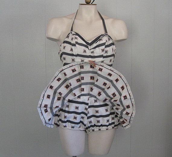 1950s Bombshell Vintage Catalina Cotton Swim Suit