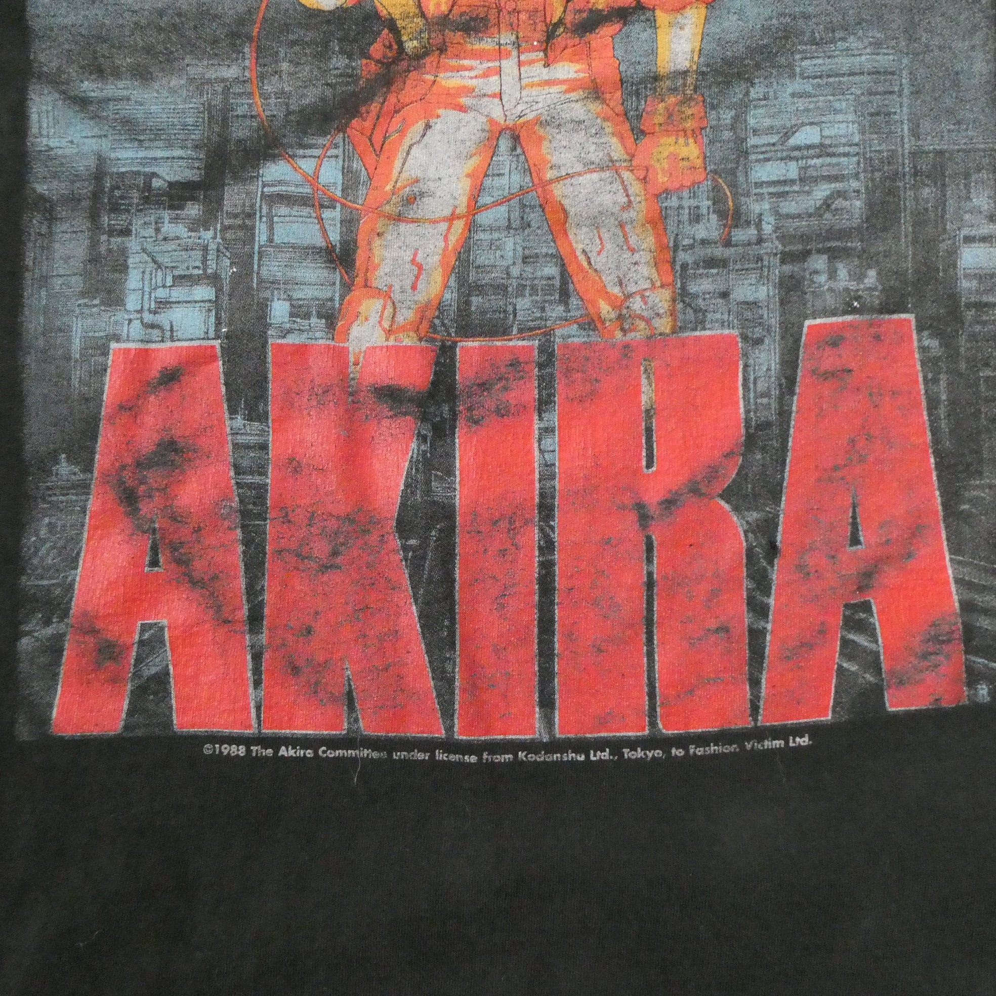 Vintage 1988 AKIRA Anime T-shirt: Licensed Manga Movie Tee (L/XL 