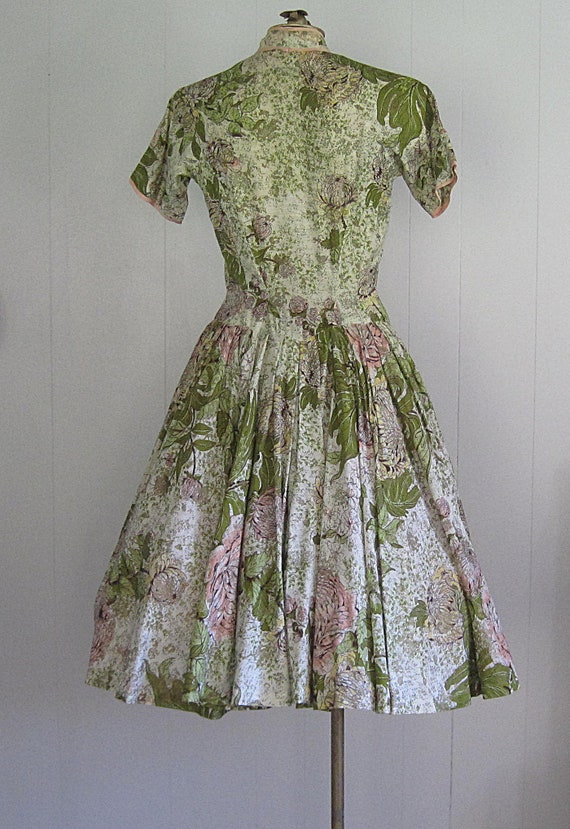 1950s Vintage Lilli Ann Dress / Rare '50s Floral … - image 5