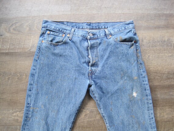 Vintage Levi Button Fly Jeans / Levi's 501 Distre… - image 2