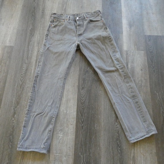 Levi's 501 Button Fly Jeans Vintage Gray Levis Na… - image 1