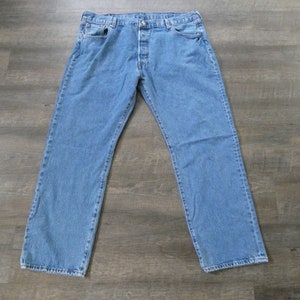 Vintage Levi&#39;s 501 Jeans: Button Fly, Distressed Denim (40x31)