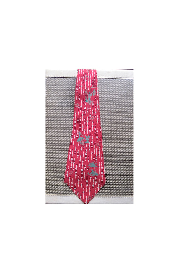 1950s Vintage Silk Necktie / '40s '50s Merle Origi