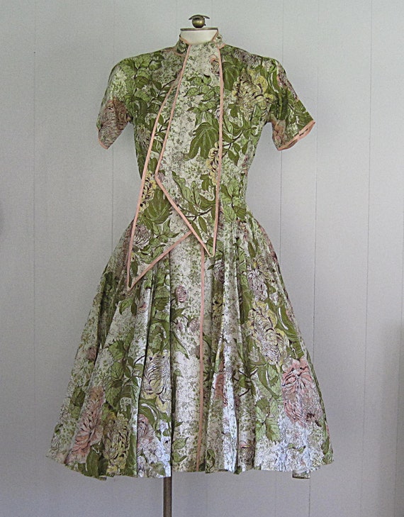 1950s Vintage Lilli Ann Dress / Rare '50s Floral … - image 6