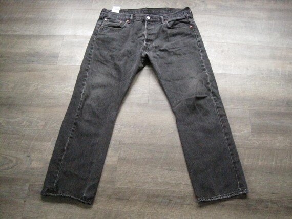Vintage Levi s Button Fly Jeans Black Levi Distressed Denim 38 X