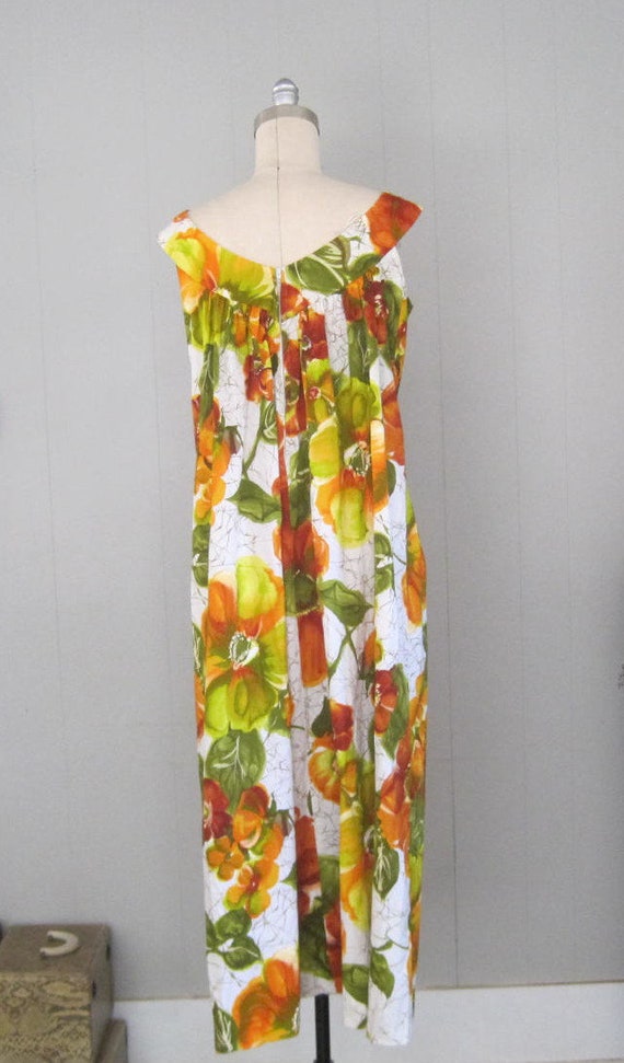 1960s Vintage Hawaiian Dress / 60s Alice Polynesi… - image 3