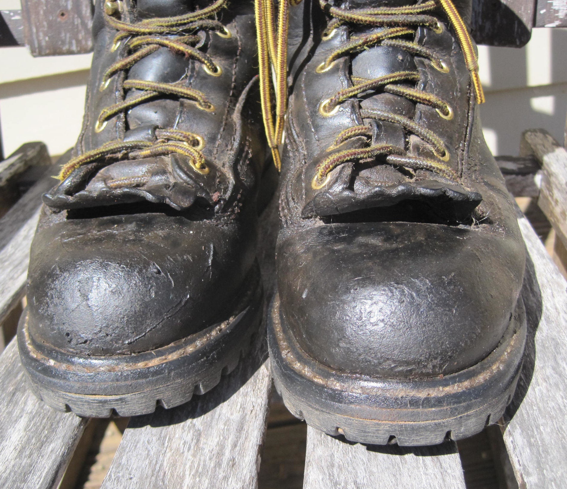 USA製 Georgia Boots ロガーブーツ レースアップ ワークブーツ Georgia Boot Black Leather Work Boots / Well-Worn Heritage