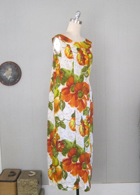 1960s Vintage Hawaiian Dress / 60s Alice Polynesi… - image 4