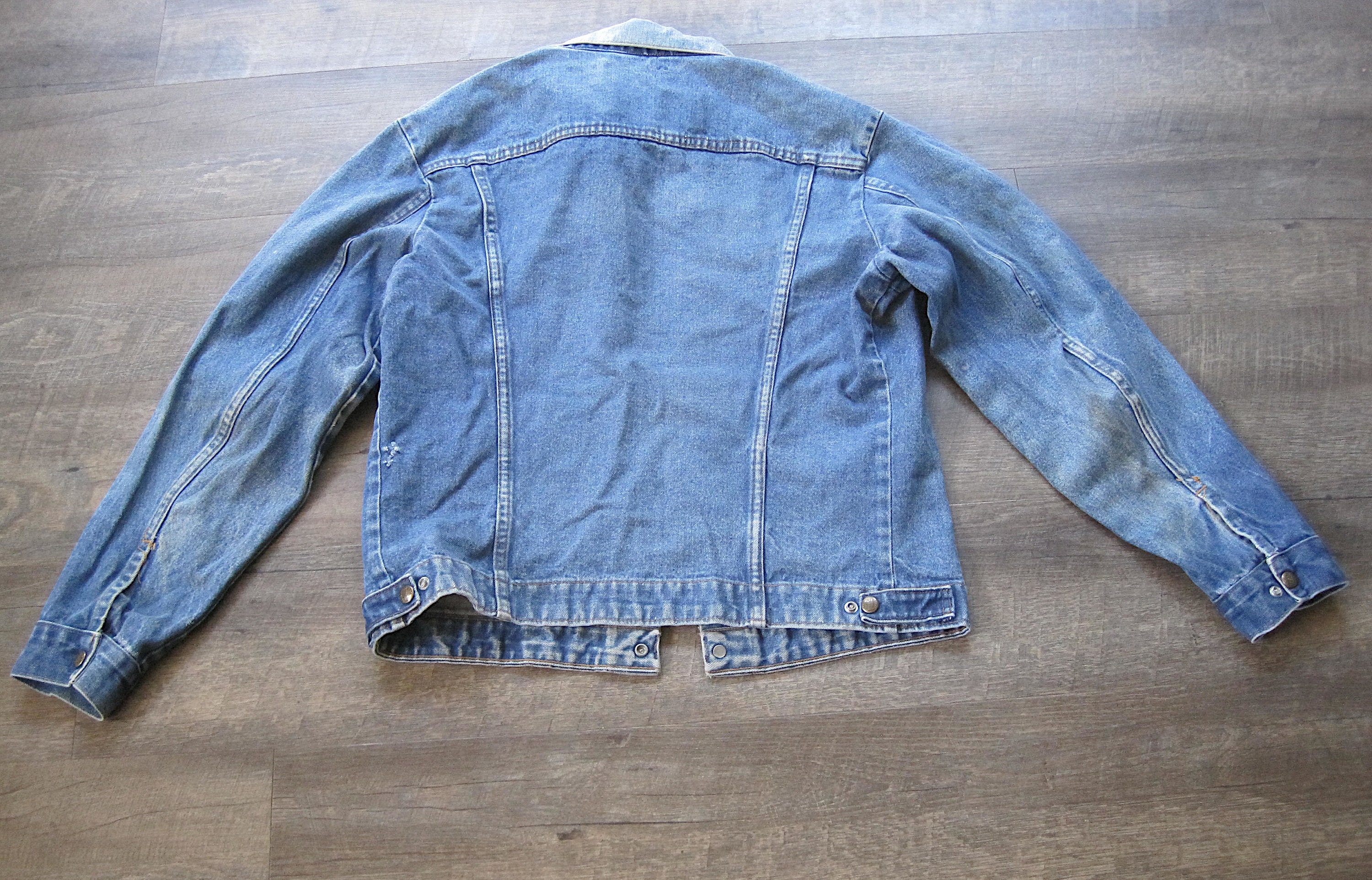 Vintage Key Imperial Denim Jacket: 1970s Workwear Trucker Jacket