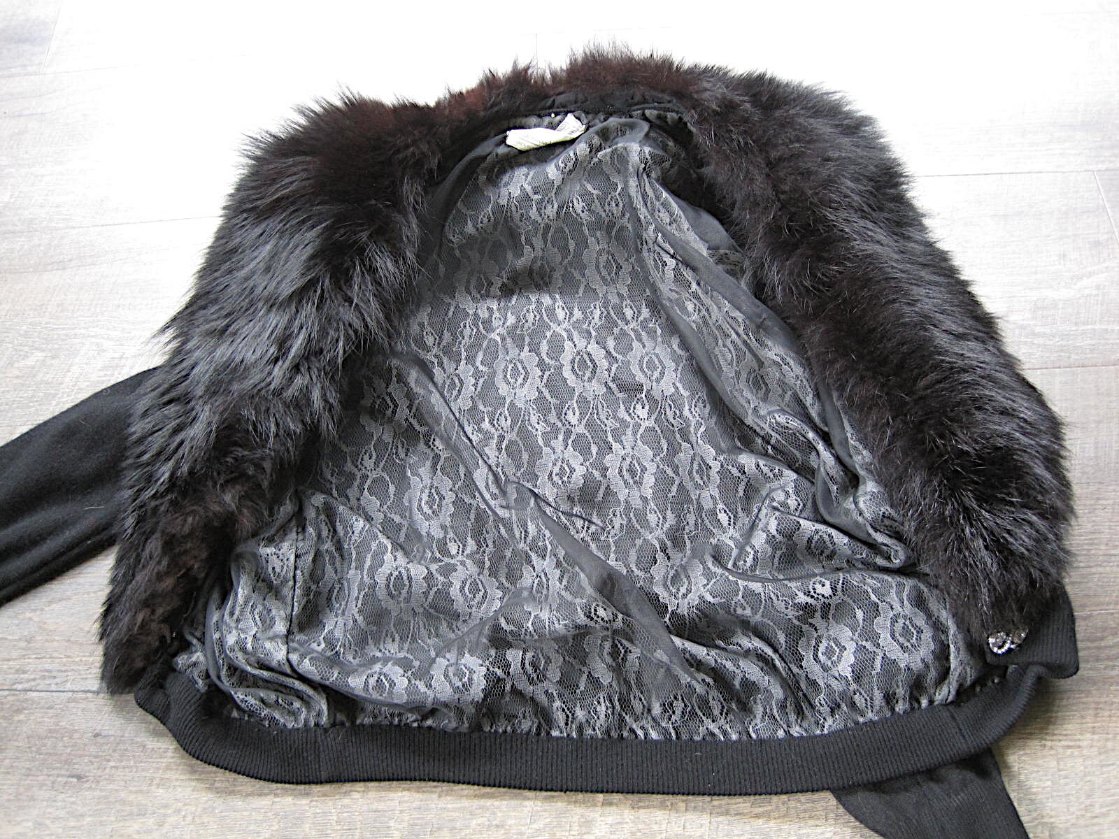 Vintage Bernhard Altmann 100% Cashmere Label Cardigan With Fox Fur