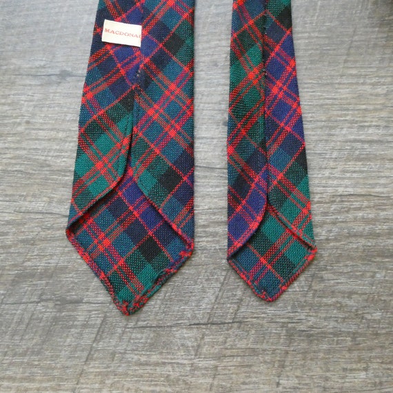 Vintage Hand Woven Scottish Macdonald Plaid Wool … - image 5